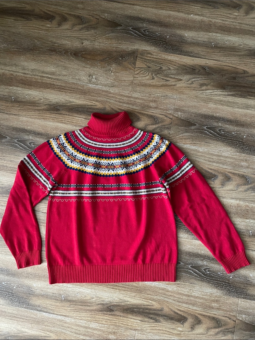 Pendleton Fair Isle 100% Cotton Turtleneck Sweater